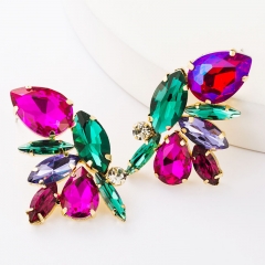 Exaggerated Alloy With Diamond Glass Diamond Full Diamond Earrings Female Fashion Temperament Earrings Supplier