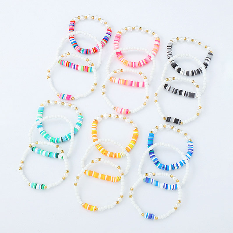 Soft Ceramic Bracelets Bohemian Ethnic Style Geometric Hand Ornaments Beads Distributor