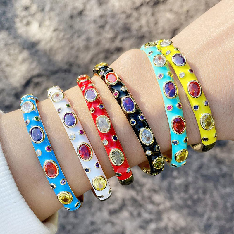 Design Sense Bracelet Women With Colorful Zirconia Ethnic Style Bracelet Distributor