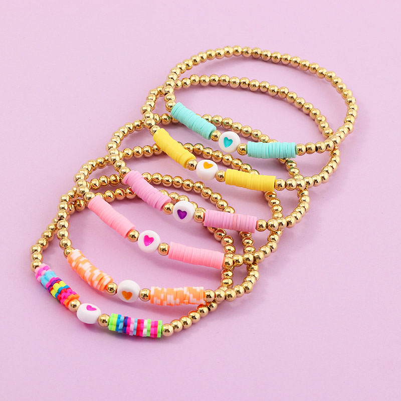 Popular Colorful Soft Pottery Piece Hand Jewelry For Women Bohemian Resort Style Shell Bracelet Supplier