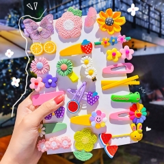Wholesale Jewelry Children's Hair Clip Head Rope Set Small Fresh Candy Color Hair Card Side Clip
