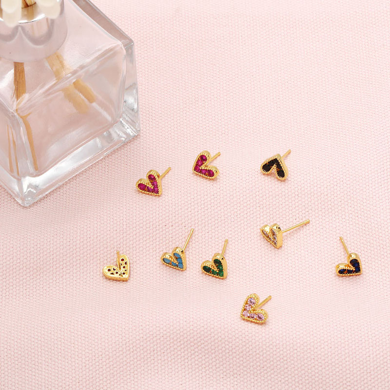 Tide Mini Zirconia Small Love Earrings Design Sense Of A Hundred Earrings Distributor