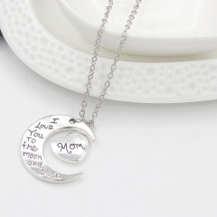 Moon Love Letter Family Necklace Fashion Trendy Jewelry Supplier