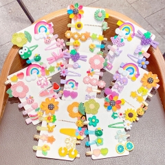 Wholesale Jewelry 10-piece Korean Version Of The Children's Cartoon Hair Clip Fresh Sunshine Girls Side Clip