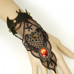 Wholesale Jewelry Goth Punk Vintage Black Bat Sexy Lace Bracelet
