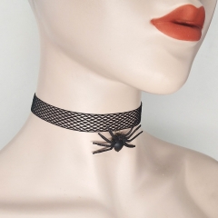 Vintage Lace Necklace Spider Halloween Distributor