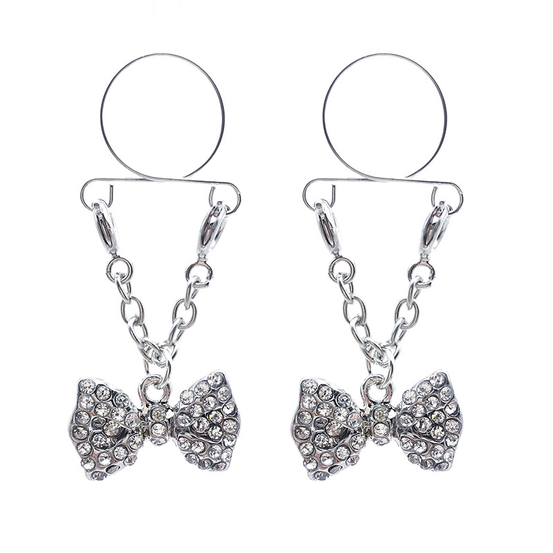 Full Diamond Bow Fake Nipple Ring Adjustable Nipple Piercing Manufacturer
