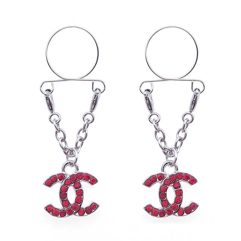 Red Diamond Fake Nipple Ring Adjustable Nipple Piercing Manufacturer