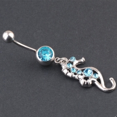 Blue Hippocampus Belly Button Ring Navel Ring Belly Button Piercing Body Manufacturer