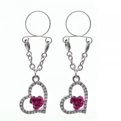 Heart Shaped Rose Fake Nipple Ring Adjustable Nipple Piercing Manufacturer