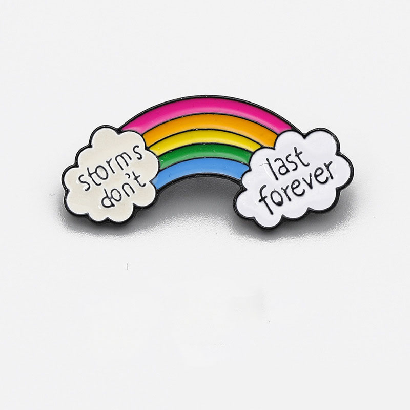 Wholesale Jewelry Brooch Badge Love Rainbow Small Flag Lamb Drip Oil Accessories