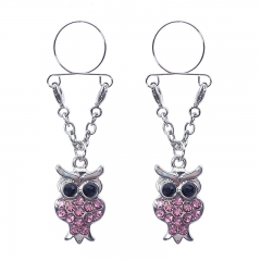 Pink Owl Cute Fake Nipple Ring Adjustable Nipple Piercing Manufacturer