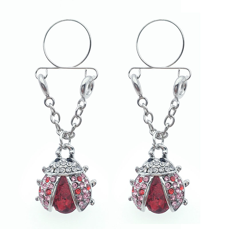 Red Firefly Fake Nipple Ring Adjustable Nipple Piercing Supplier