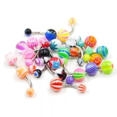 30pcs Acrylic Belly Button Ring Navel Ring Belly Button Piercing Body Jewelry Supplier