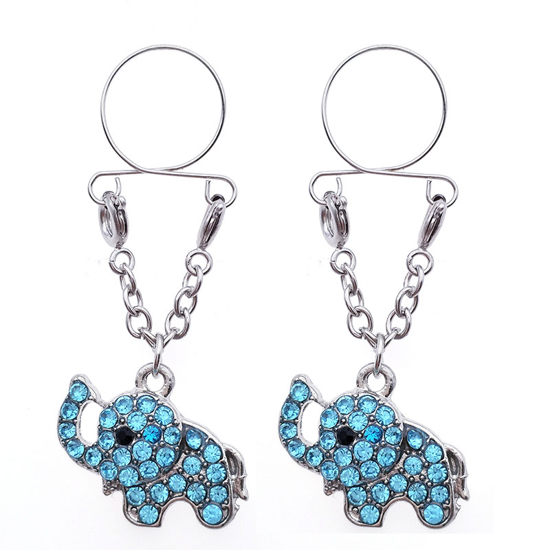 Elephant Lake Blue Fake Nipple Ring Adjustable Nipple Piercing Supplier