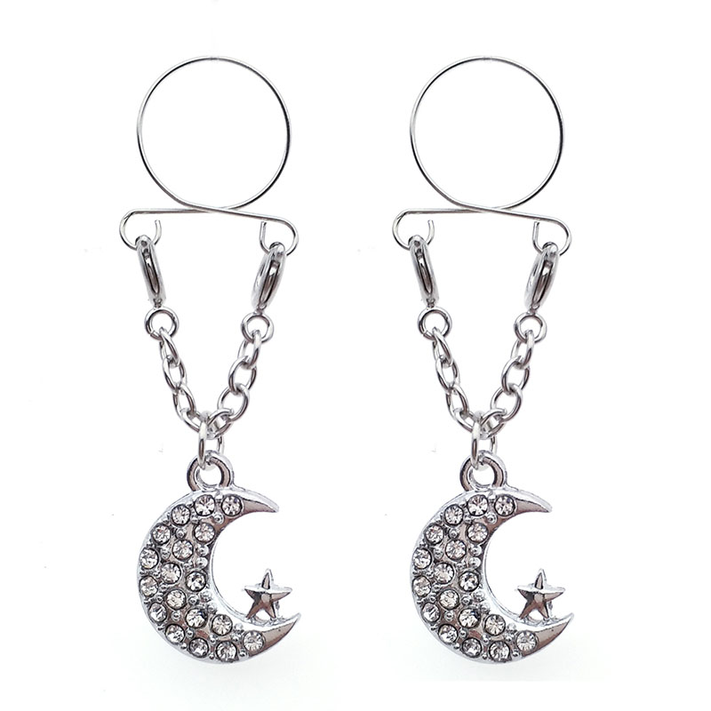 Moon And Star Fake Nipple Ring Adjustable Nipple Piercing Manufacturer
