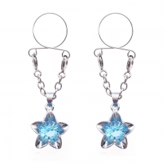 Star Blue Gemstone Fake Nipple Ring Adjustable Nipple Piercing Supplier