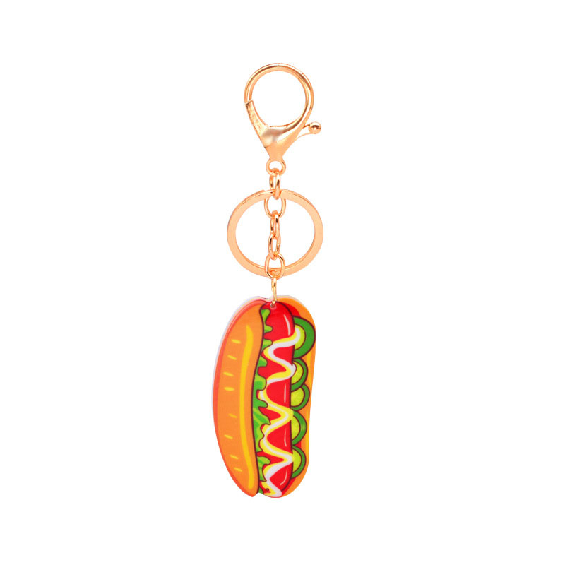Wholesale Jewelry Printed Sausage Acrylic Keychain