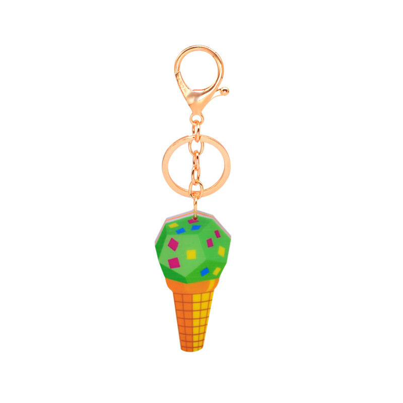 Wholesale Jewelry Cartoon Acrylic Custom Pendant Printing Ice Cream Ice Cream Keychain