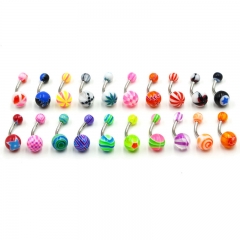 50pcs Acrylic Belly Button Ring Navel Ring Belly Button Piercing Body Jewelry Supplier
