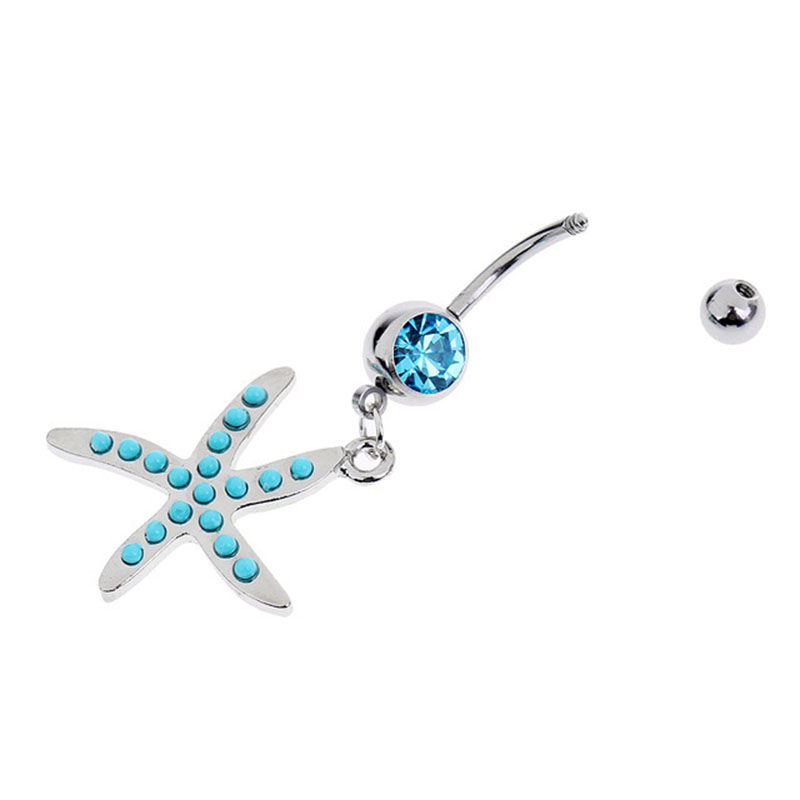 Explosive Starfish Beads Belly Button Ring Navel Button Piercing Supplier