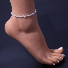 Round Rhinestone Anklet Personalized Beach Sexy Ankle Chain Manufacturer
