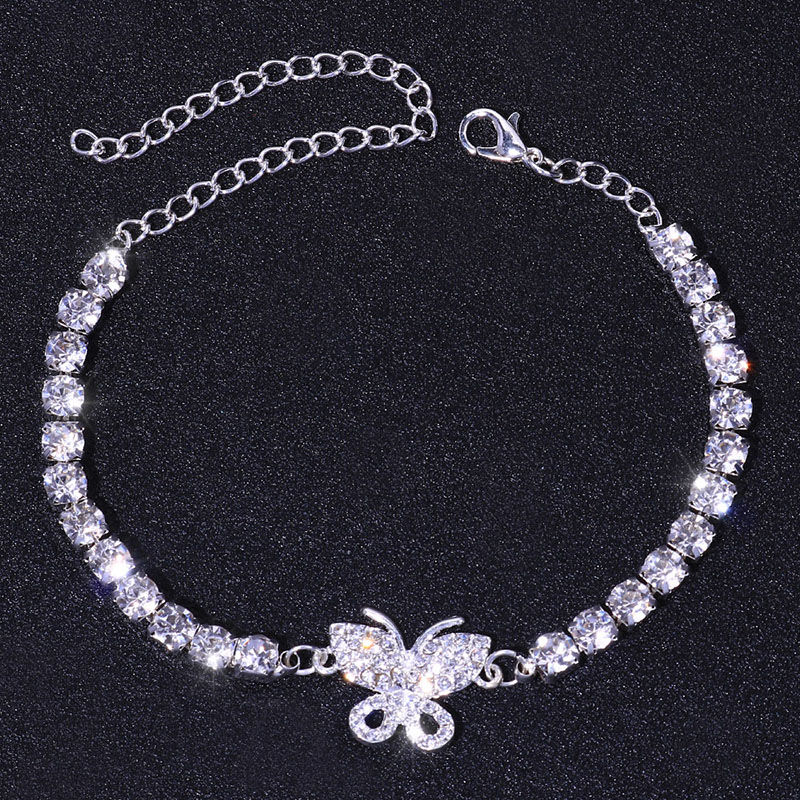 Shiny Crystal Butterfly Anklet Sexy Matching Beach Footwear Manufacturer