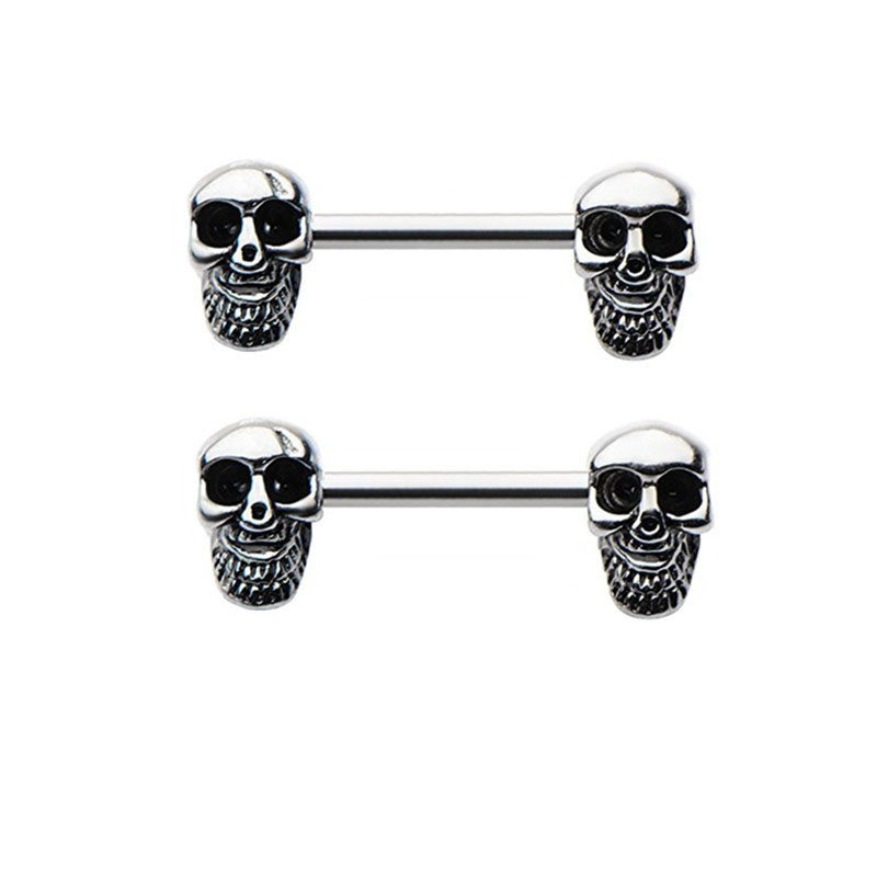 Explosive Skull Plating Nipple Ring Ghost Head Nipple Jewelry Body Piercing Supplier