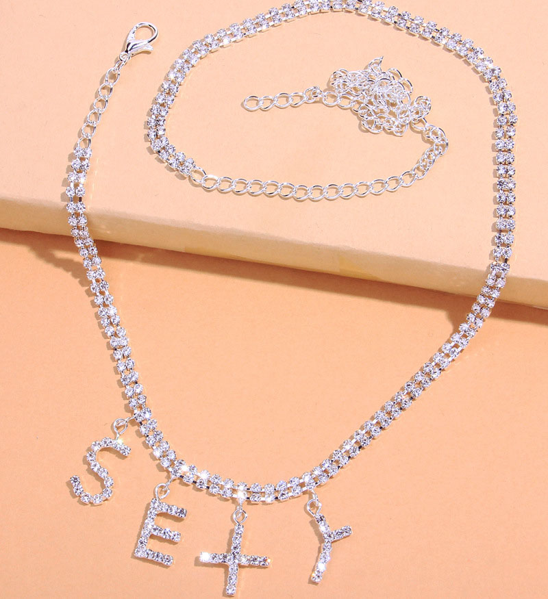 Full Diamond Letter Anklets Fashion Sexy Beach Multi-layer Footwear Manufacturer