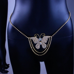 Butterfly Waist Chain Rhinestone Body Chain Exaggerated Fashion Sexy Distributor