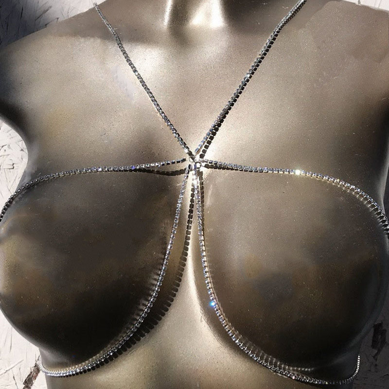 Rhinestone Bra Chain Summer Beach Resort Style Bikini Body Chain Manufacturer