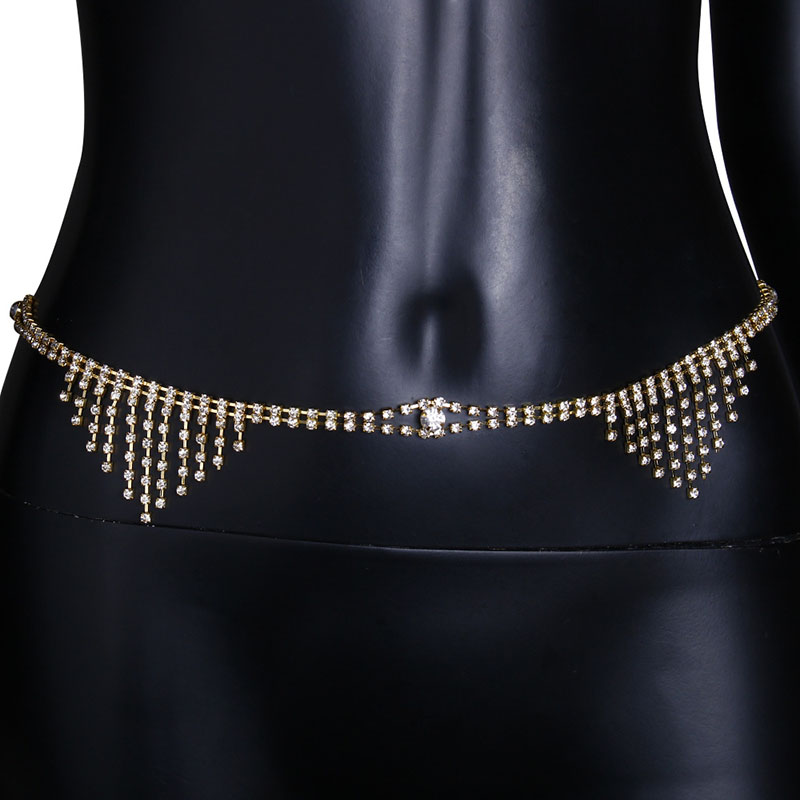 Sexy Multi-layer Tassel Crystal Waist Chain Beach Bikini Waist Jewelry Manufacturer