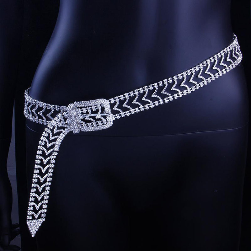 Light Luxury Fashion Full Of Diamonds Decoration Hip-hop Hollow Waist Chain Body Chain Distributor