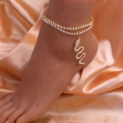 Foot Jewelry Fashion Charm Senior Rhinestone Animal Snake Anklet Manufacturer