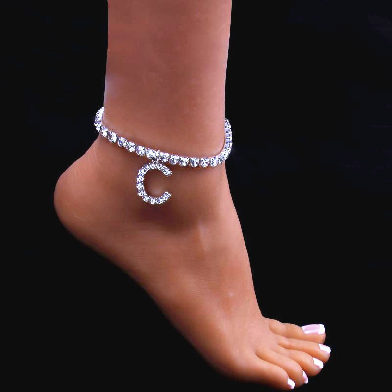 English Alloy Letter Anklet Personalized Fashion Hip-hop Beach Footwear Supplier