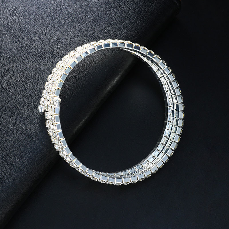 Fashion Triple Drainage Diamond Bracelet Adjustable Full Diamond Arm Chain Manufacturer