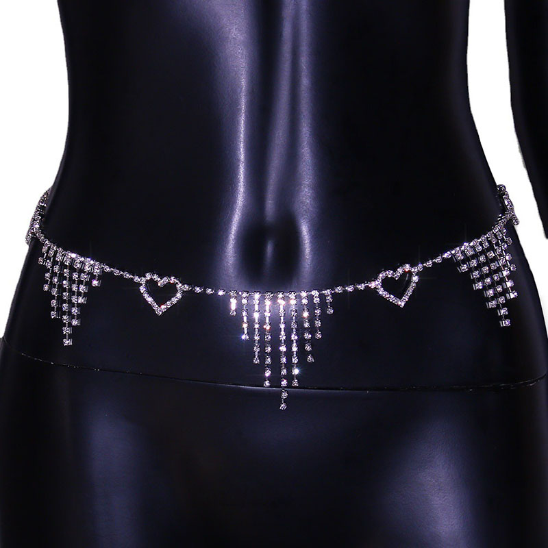 Popular Tassel Love Waist Chain Sexy Belly Dance Crystal Waist Chain Manufacturer