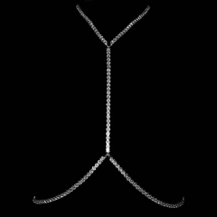 Simple Full Of Diamonds Body Chain Nightclub Party Even Neck Sexy Waist Chain Manufacturer