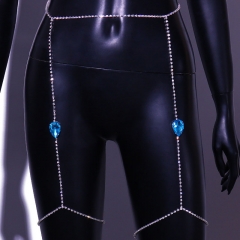 Sexy Blue Teardrop Leg Chains Europe And America Nightclub Shiny Sexy Waist Chains Supplier