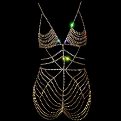 Rhinestone Jumpsuit Nightclub Full Of Diamonds Sexy Body Chain Supplier