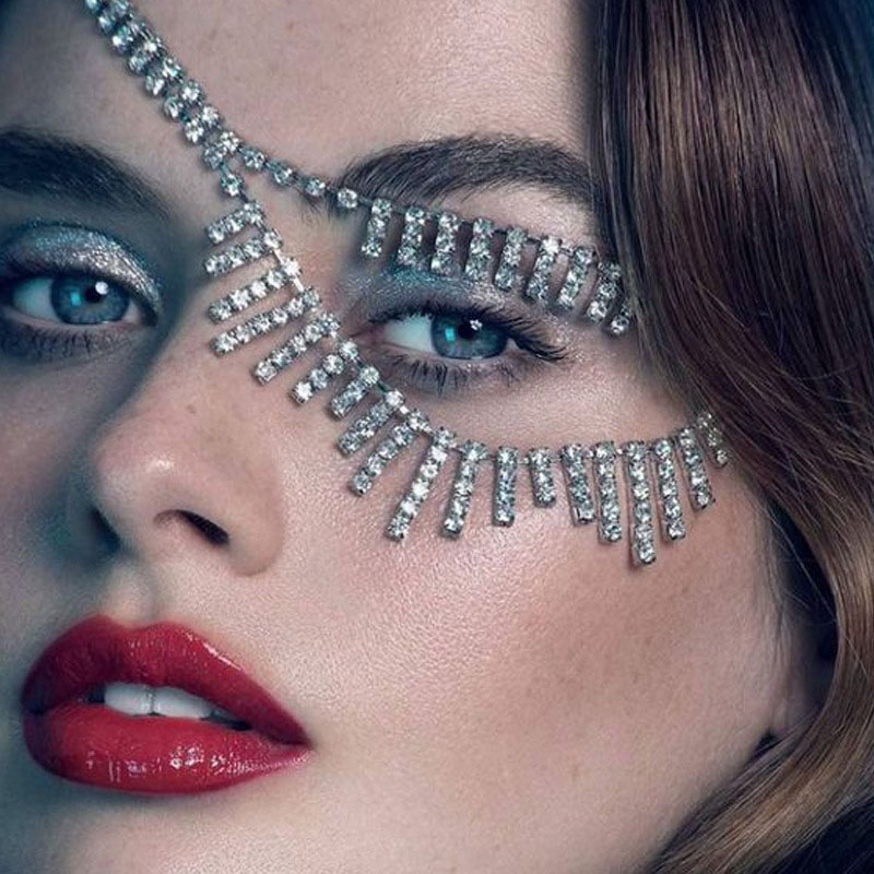 Fashion Versatile Rhinestone Tassel Eyeshade Rhinestone Jewelry Manufacturer
