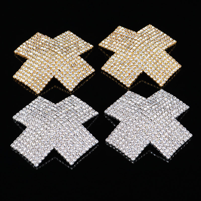 Simple X-shaped Sexy Breast Patch Europe And The United States Anti-gloss Rhinestone Chest Patch Manufacturer