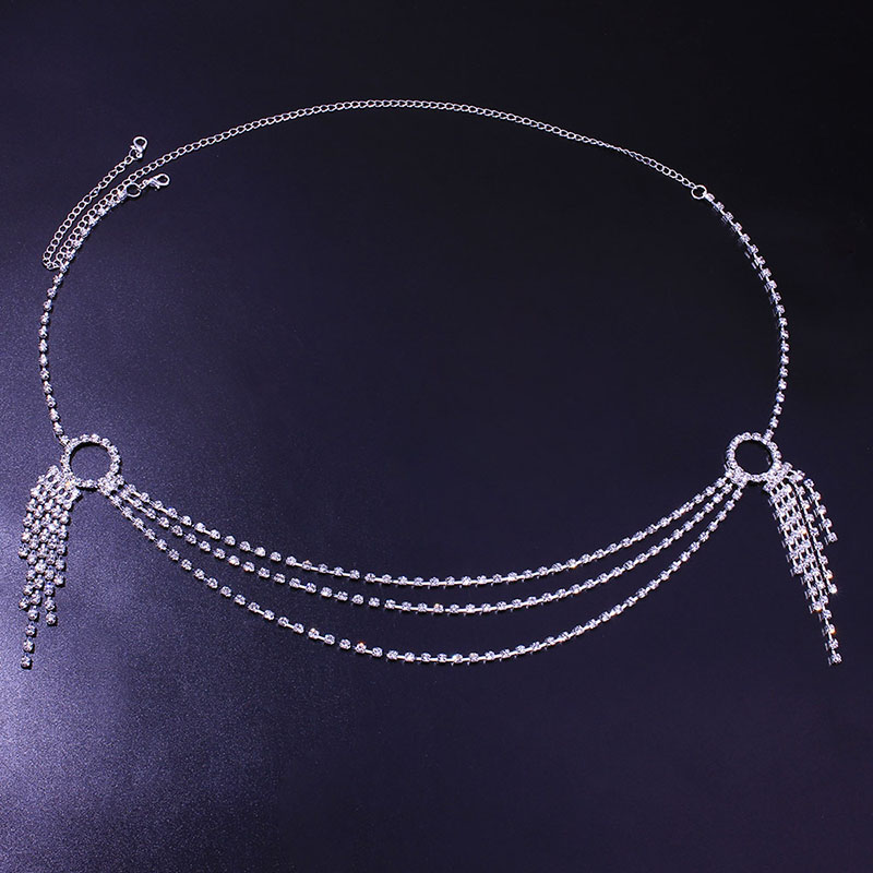 Sexy Multi-layer Rhinestone Waist Chain Fashion Beach Style Tassel Body Chain Manufacturer