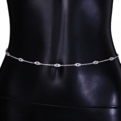 Devil's Eye Waist Chain Nightclub Shiny Rhinestone Waist Jewelry Beach Accessories Supplier