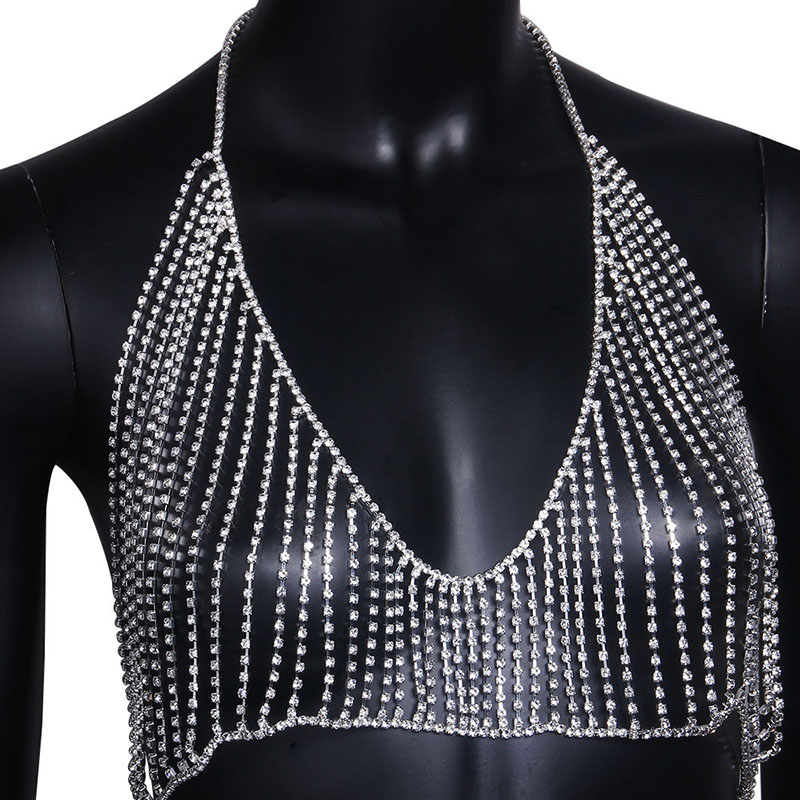 Multi-layer Rhinestone Chest Chain European And American Sexy Bikini Body Chain Manufacturer