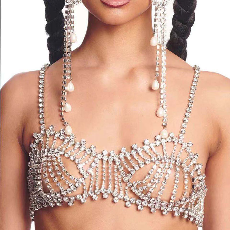 Bikini Chest Chain Sexy Rhinestone Body Chain Supplier