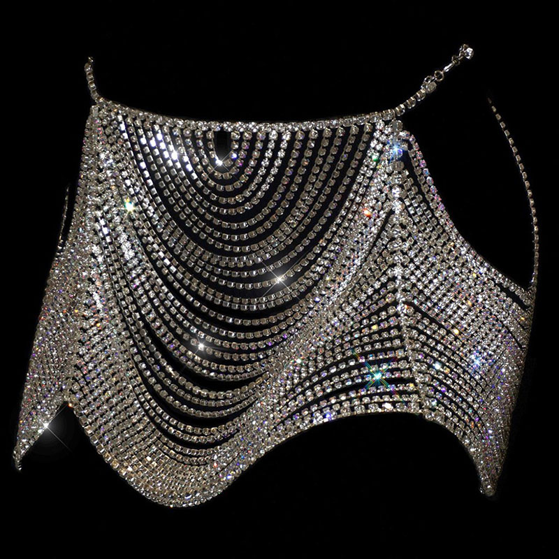 Fashion Multi-layer Rhinestone Waist Chain Shiny Nightclub Sexy Hip Chain Manufacturer