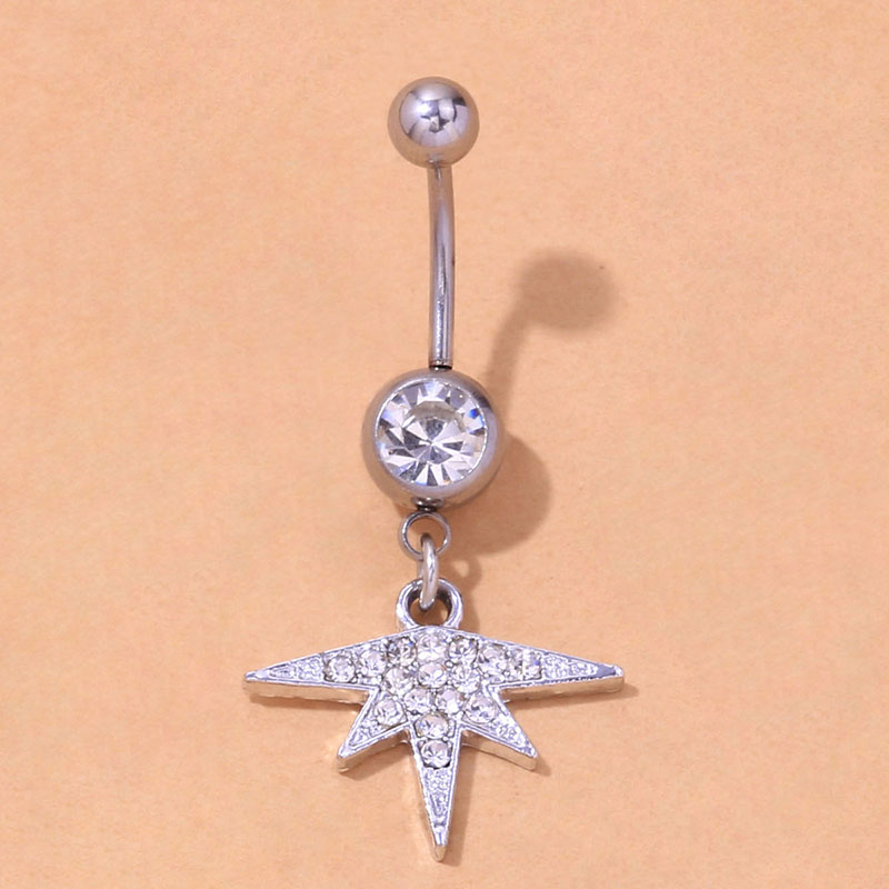 Stainless Steel Heart-shaped Belly Button Ring Sexy Wings With Diamond Belly Button Nail Piercing Supplier