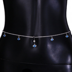 Sexy Devil's Eye Waist Chain European And American Pendant Rhinestone Belly Button Ring Supplier
