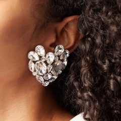 Luxury Exquisite Rhinestone Shiny Love Jewelry Earrings Manufacturer
